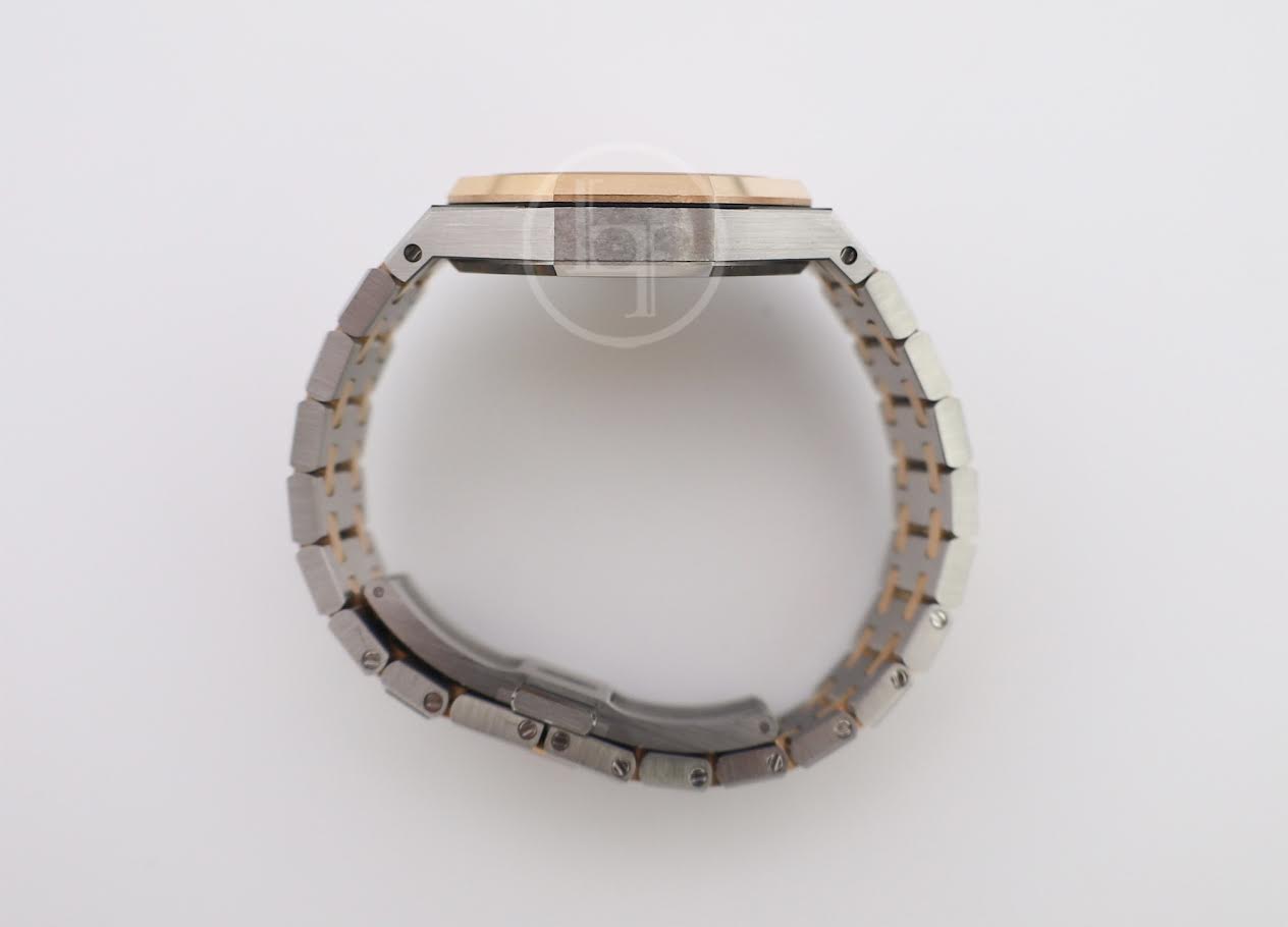 Audemars Piguet Royal Oak 34mm Stainless Steel Rose Gold Bezel Silver Dial - 77350SR.OO.1261SR.01