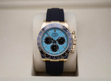 Load image into Gallery viewer, Rolex Cosmograph Daytona 40mm Yellow Gold Turquoise Blue Black Dial Cerachrom Bezel Oysterflex Bracelet - 126518LN - 2025