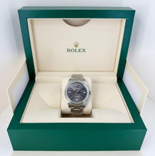 Load image into Gallery viewer, Rolex Steel Oyster Perpetual 39 Watch - Domed Bezel - Dark Rhodium Index Dial - 114300 drio