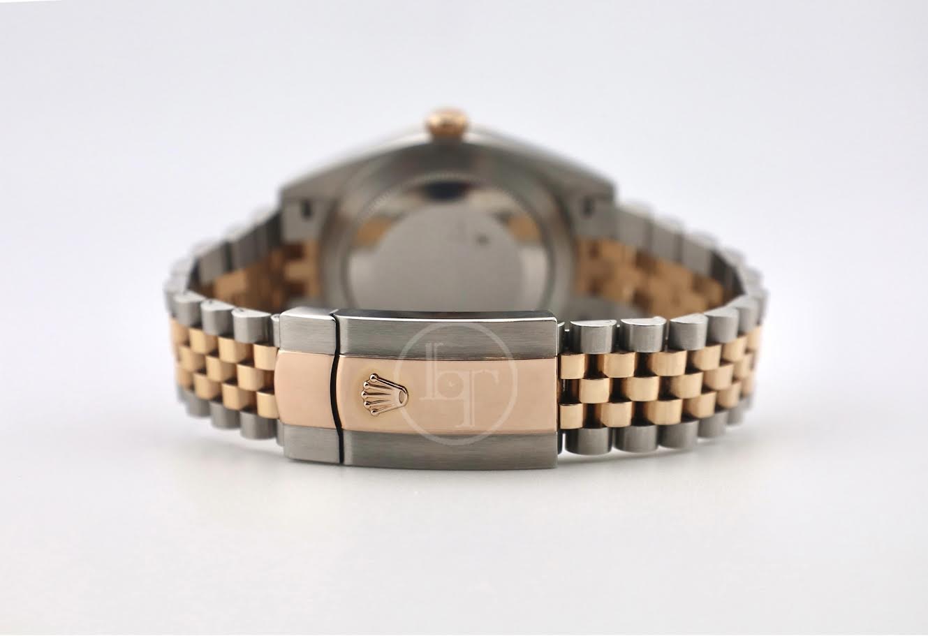 Rolex Datejust 41 Rose Gold/Steel White Mother of Pearl Diamond Dial Fluted Bezel Jubilee Bracelet 126331 -