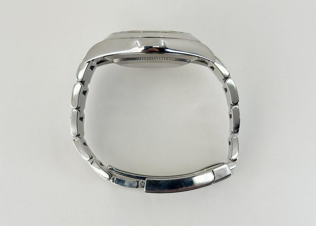 Rolex Steel Oyster Perpetual 39 Watch - Domed Bezel - Dark Rhodium Index Dial - 114300 drio