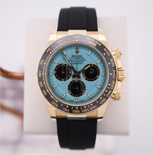 Load image into Gallery viewer, Rolex Cosmograph Daytona 40mm Yellow Gold Turquoise Blue Black Dial Cerachrom Bezel Oysterflex Bracelet - 126518LN - 2025