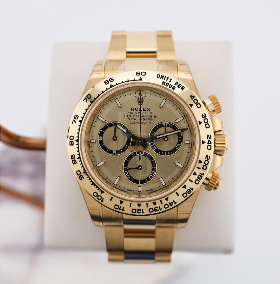 Rolex Yellow Gold Cosmograph Daytona Watch - Fixed Bezel - Golden Index Dial - Oyster Bracelet - 126508 chio
