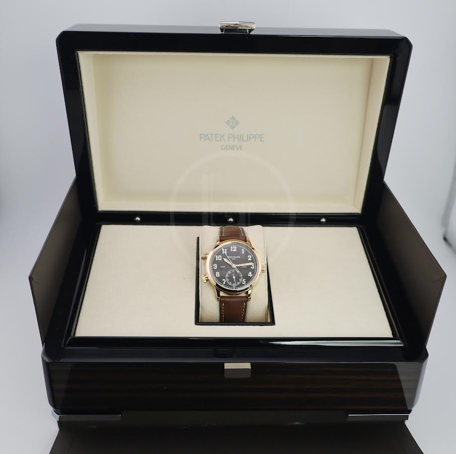 Patek Philippe Complications Calatrava Pilot Travel Time Rose Gold Brown Dial | 7234R-001