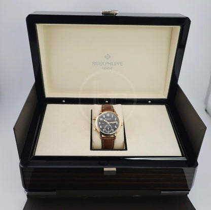 Patek Philippe Complications Calatrava Pilot Travel Time Rose Gold Brown Dial | 7234R-001