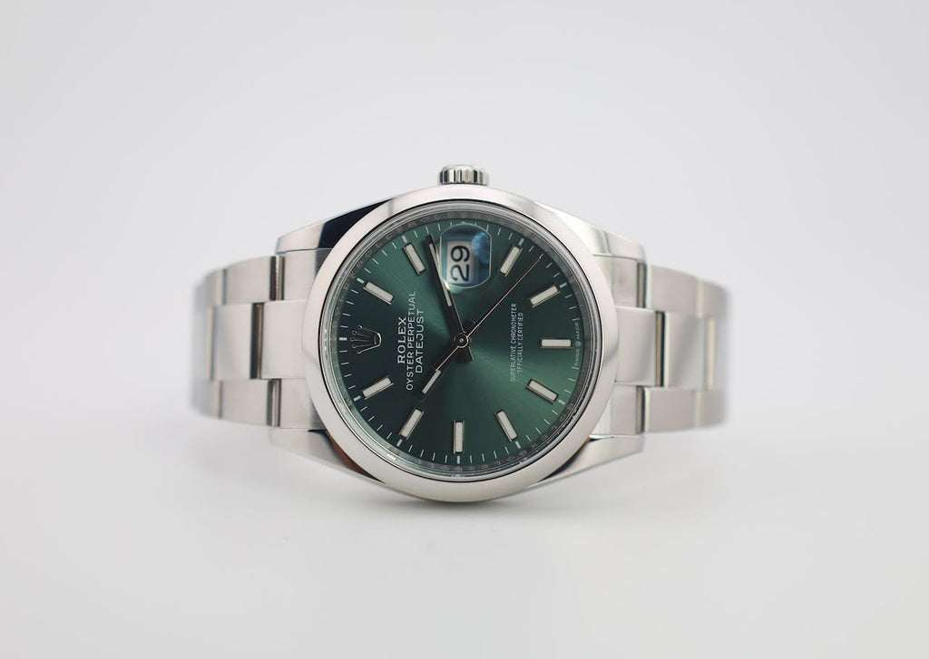 Rolex Datejust 36 Stainless Steel Mint Green Index Dial & Smooth Domed Bezel Oyster Bracelet 126200