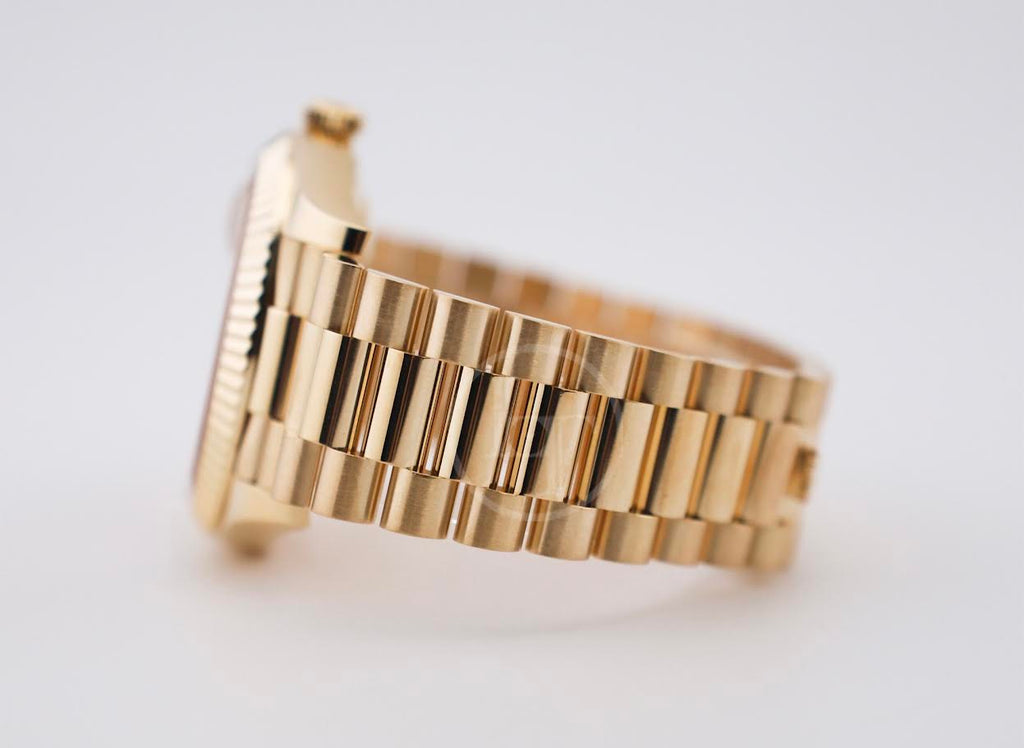 Rolex Day-Date 40 Yellow Gold Champagne Index Dial & Fluted Bezel President Bracelet 228238 -