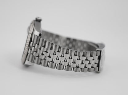 Rolex Datejust 41 White Gold/Steel Black Index Dial Fluted Bezel Jubilee Bracelet 126334 -