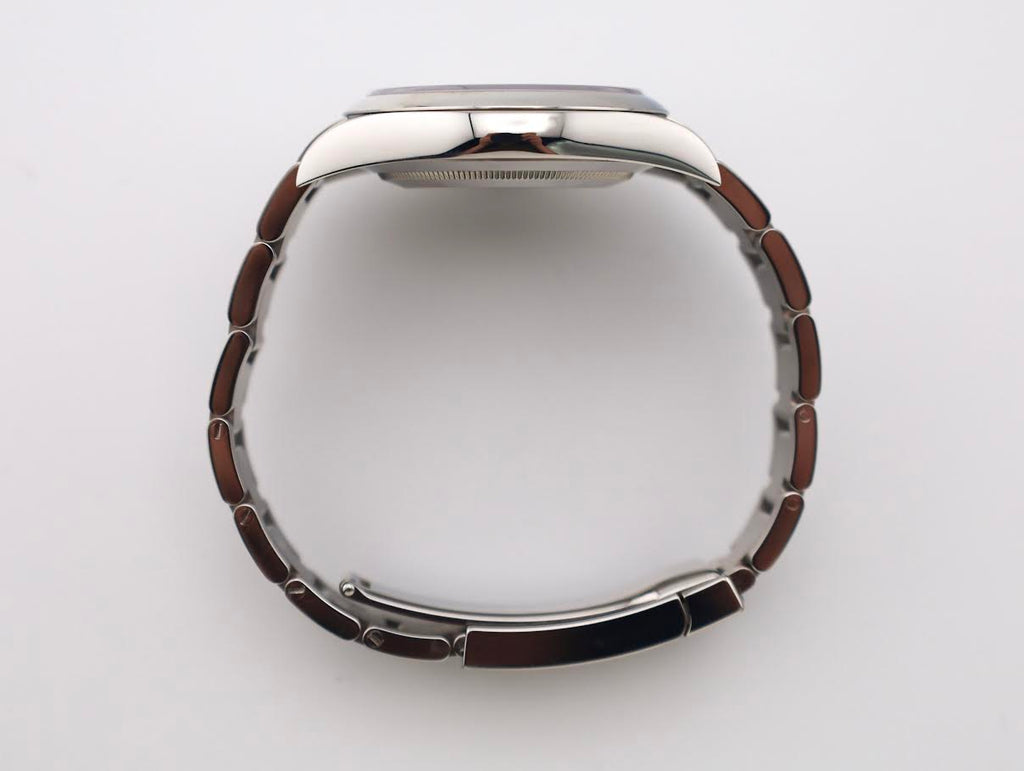 Rolex Steel Oyster Perpetual 39 Watch - Domed Bezel - Black Index Dial - 114300