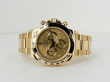 Load image into Gallery viewer, Rolex Daytona Yellow Gold Champagne Index Dial Yellow Gold Bezel Oyster Bracelet 116508