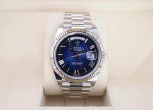 Load image into Gallery viewer, Rolex Day-Date 40 White Gold Blue Roman Dial &amp; Fluted Bezel President Bracelet 228239 -