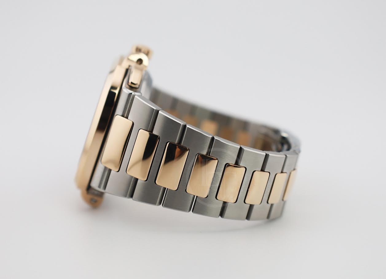 Patek Philippe Nautilus Chronograph Date Automatic Stainless Steel Rose Gold Blue Dial | 5980/1AR-001