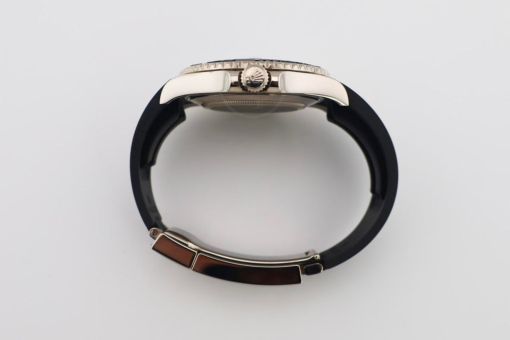 Rolex White Gold Yacht-Master 42 Watch - Black Dial - Oysterflex Strap - 226659 bk