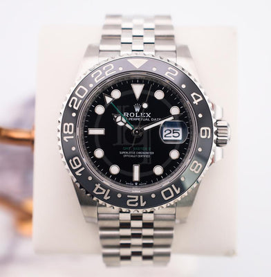Rolex GMT-Master II 40mm Black Dial Cerachrom Bezel Jubilee Bracelet - 126710GRNR | 2024 Model