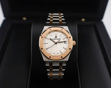 Load image into Gallery viewer, Audemars Piguet Royal Oak 34mm Stainless Steel Rose Gold Bezel Silver Dial - 77350SR.OO.1261SR.01