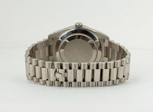 Load image into Gallery viewer, Rolex White Gold Day-Date 40 Watch - Fluted Bezel - Meteorite Baguette Diamond Dial - President Bracelet - 228239 mtdp