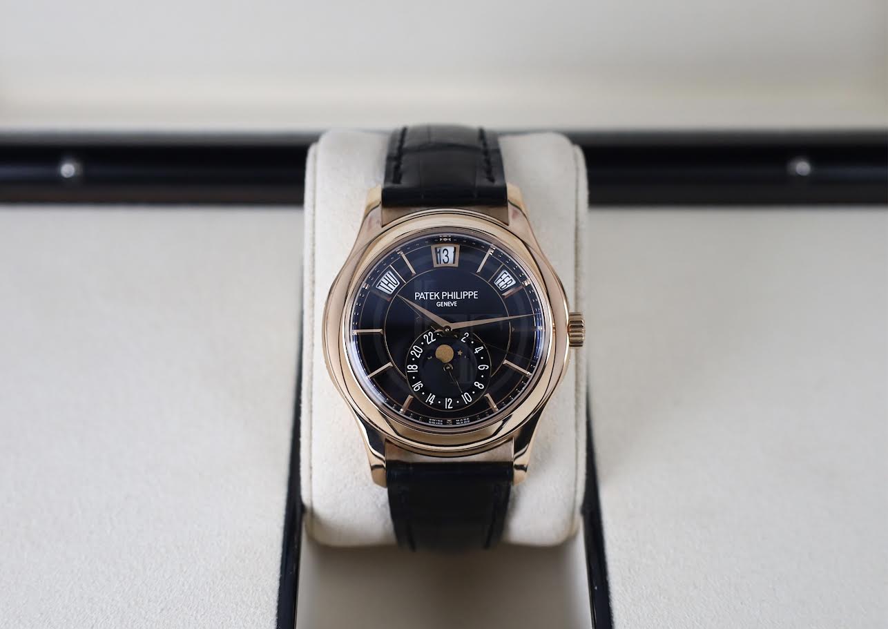 Patek Philippe 40mm Men Complications Watch Black Dial 5205R