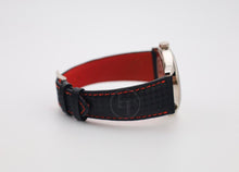 Load image into Gallery viewer, Patek Philippe Calatrava Date Sweep Seconds White Gold Black Carbon Motif Dial Red | 6007G-010