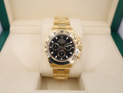 Rolex Daytona Yellow Gold Black Index Dial Yellow Gold Bezel Oyster Bracelet 116508
