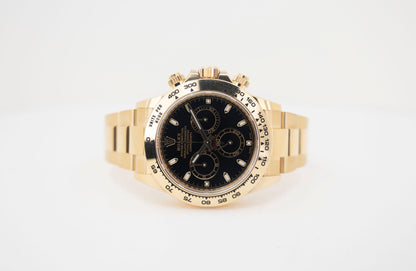 Rolex Daytona Yellow Gold Black Index Dial Yellow Gold Bezel Oyster Bracelet 116508