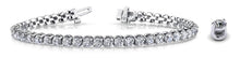 Load image into Gallery viewer, 2 Prong Brilliant Round Diamond Tennis Bracelet with 2.96 ct.(finished) 2.4mm - Luxury Time NYC