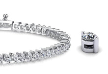 Load image into Gallery viewer, 2 Prong Set Round Diamond Tennis Bracelet with 0.58 ct.(finished) 1.2mm - Luxury Time NYC