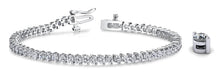 Load image into Gallery viewer, 2 Prong Set Round Diamond Tennis Bracelet with 0.58 ct.(finished) 1.2mm - Luxury Time NYC