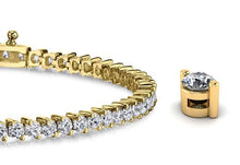 Load image into Gallery viewer, 2 Prong Set Round Diamond Tennis Bracelet with 0.58 ct.(finished) 1.2mm - Luxury Time NYC