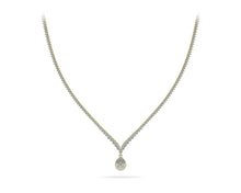 Load image into Gallery viewer, 3 Prong Graduated V Diamond Lab - Grown Diamond Necklace with 9.54 ct.(finished) - Luxury Time NYC