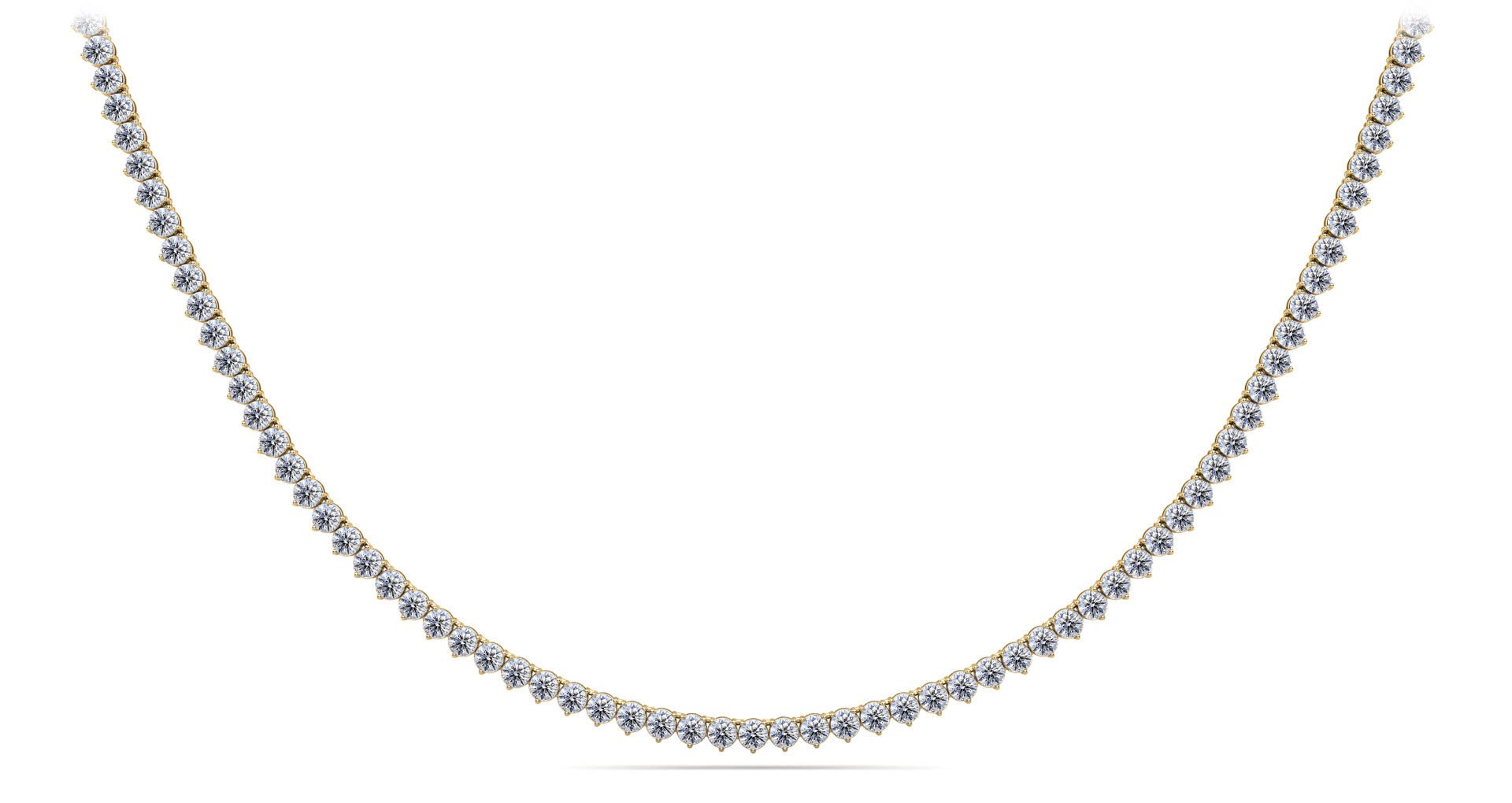 3 Prong Riviera Diamond Necklace with 7.38 ct.(finished) 2.3mm - Luxury Time NYC