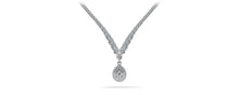 Load image into Gallery viewer, 4 Prong Double Strand V Drop Diamond Necklace with 13.12 ct.(finished) - Luxury Time NYC