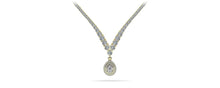 Load image into Gallery viewer, 4 Prong Double Strand V Drop Diamond Necklace with 13.12 ct.(finished) - Luxury Time NYC