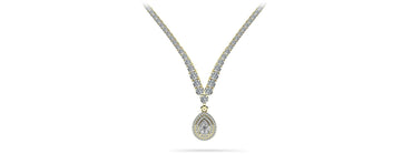 4 Prong Graduated V Diamond Lab - Grown Diamond Necklace with 8.19 ct.(finished) - Luxury Time NYC