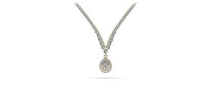 4 Prong Graduated V Diamond Necklace with 8.19 ct.(finished) - Luxury Time NYC