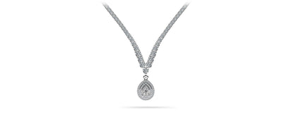 4 Prong Graduated V Diamond Necklace with 9.08 ct.(finished) - Luxury Time NYC