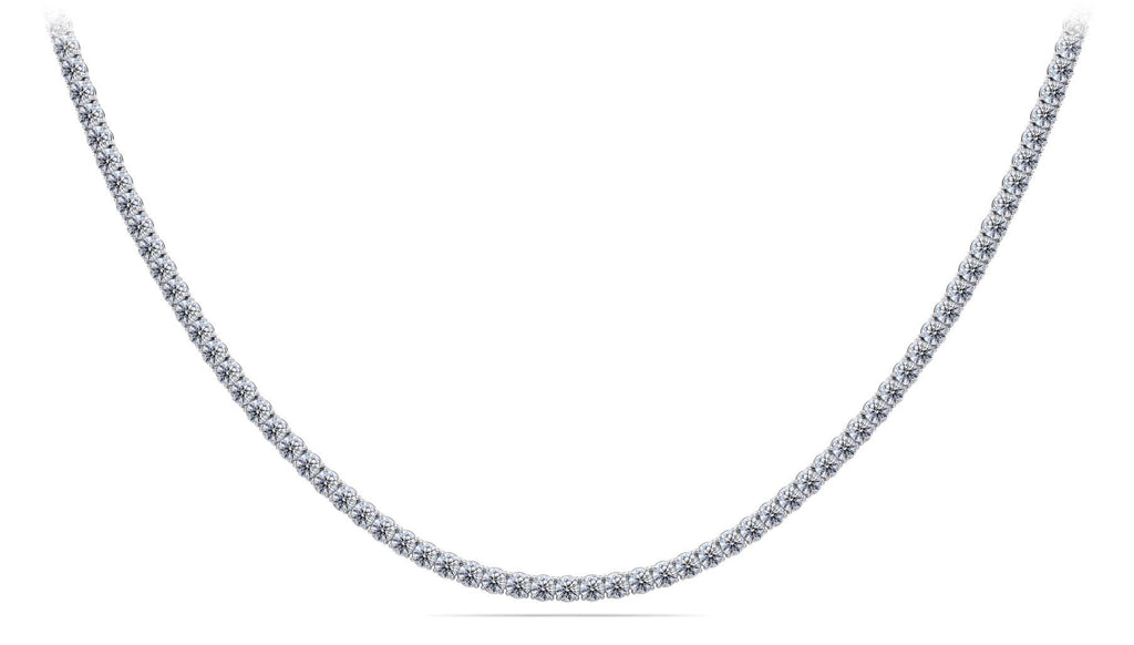 4 Prong Riviera Diamond Necklace with 11.61 ct.(finished) 2.8mm - Luxury Time NYC