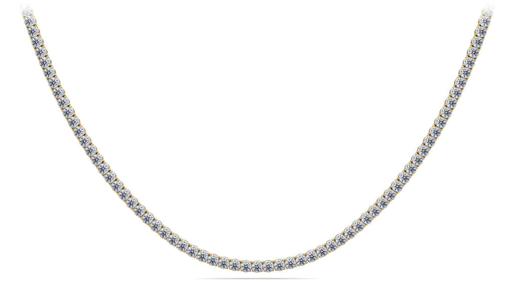 4 Prong Riviera Diamond Necklace with 11.61 ct.(finished) 2.8mm - Luxury Time NYC