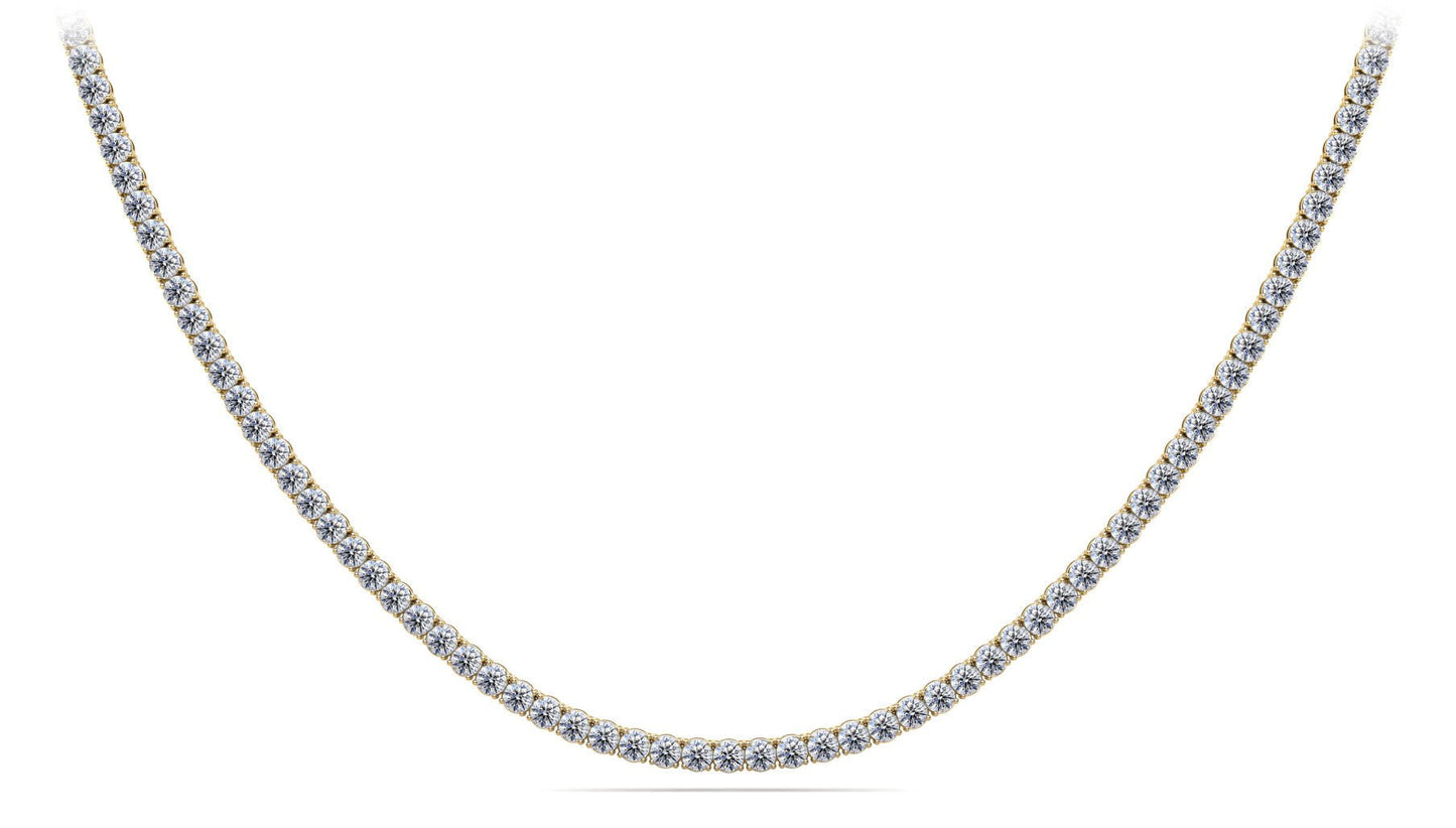 4 Prong Riviera Diamond Necklace with 35.50 ct.(finished) 5mm - Luxury Time NYC