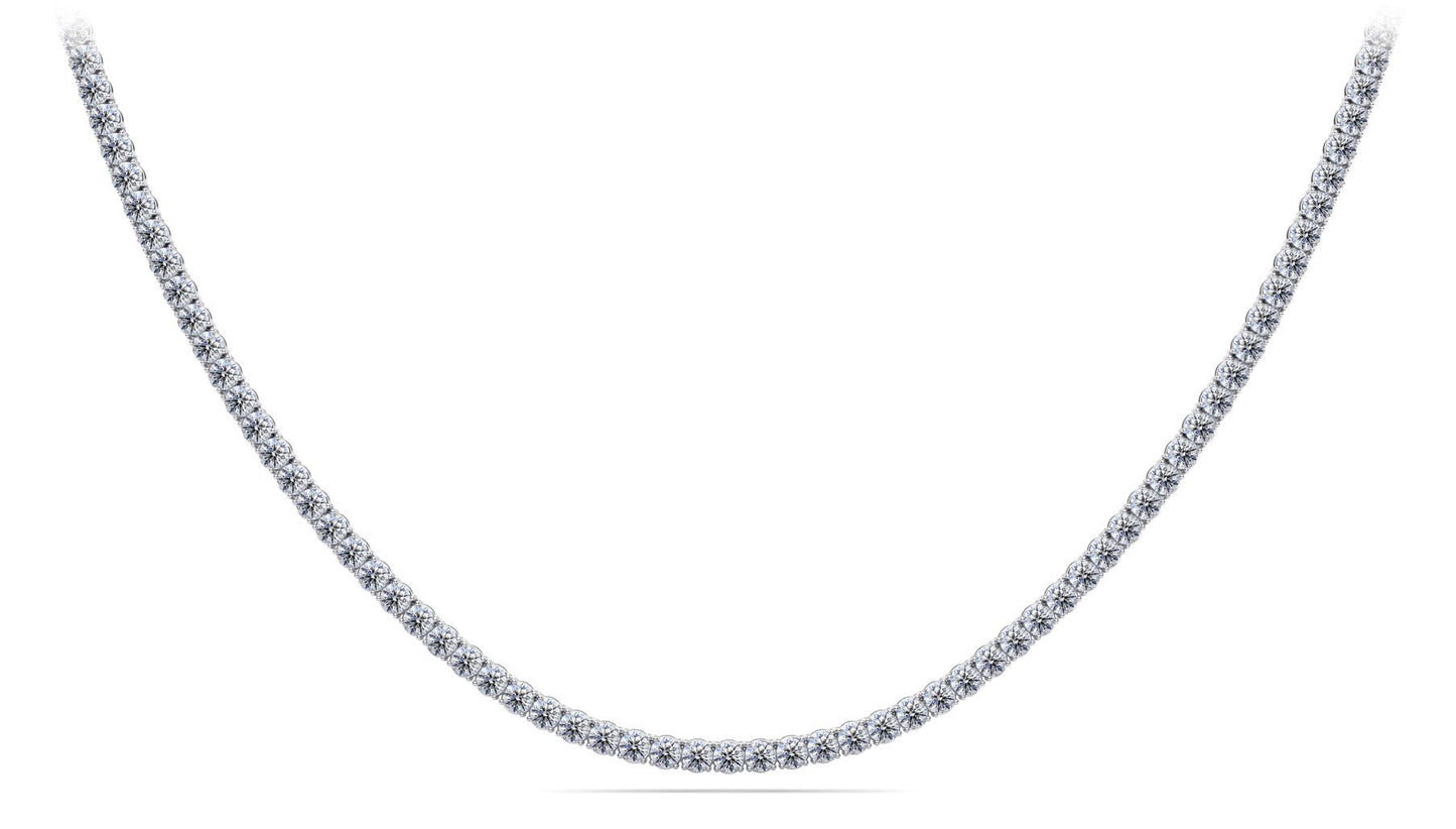 4 Prong Riviera Lab - Grown Diamond Necklace with 29.05 ct.(finished) 4.5mm - Luxury Time NYC