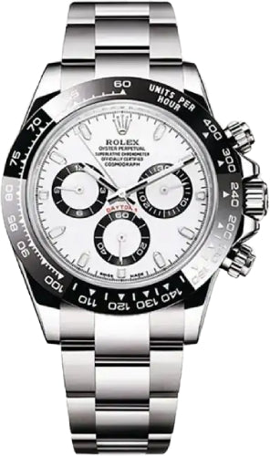 Rolex Daytona Stainless Steel White Index Dial Ceramic Bezel Oyster Bracelet 116500LN