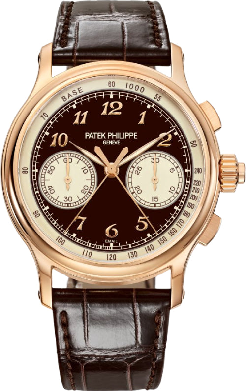 Patek Philippe Grand Complications 41mm Split-Seconds Chronograph Rose Gold Brown Grand Feu Enamel Dial - 5370R-001