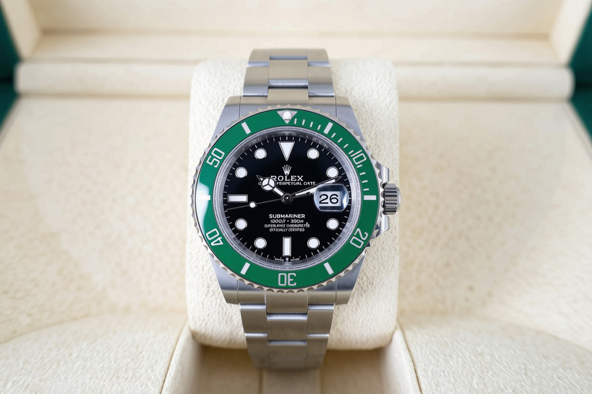 Rolex Steel Submariner Date Watch - The Starbucks - Green Bezel - Black Dial - 2020 Release - 126610LV