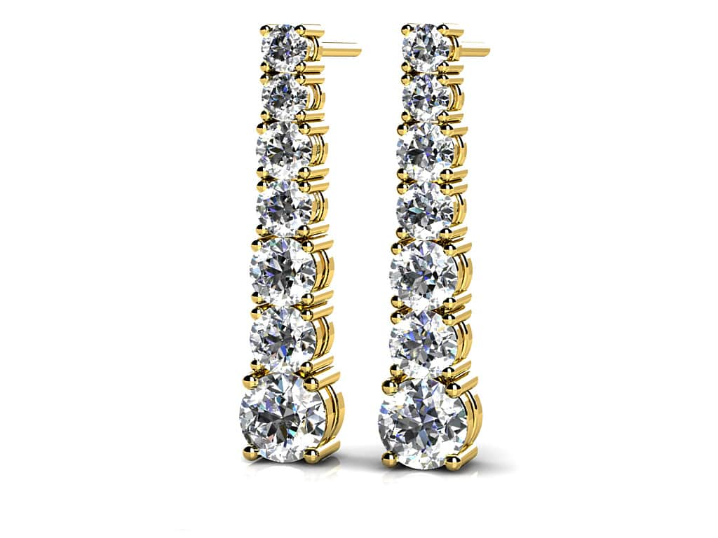 Diamond Cascade Drop Diamond Earrings with 1.64 ct.(finished)