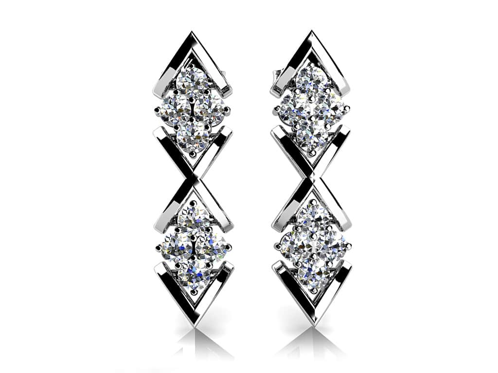 Diamonds In Diamond Earrings Diamond  with 0.80 ct.(finished) 2.5mm