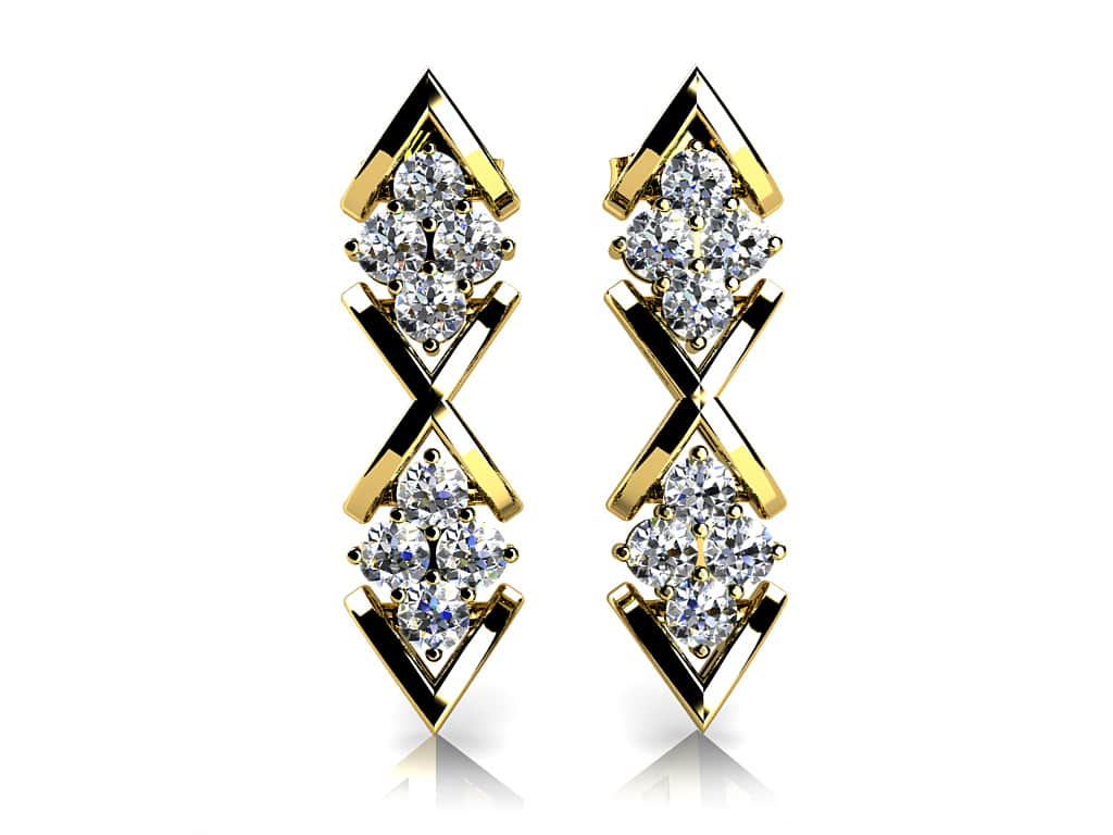 Diamonds In Diamond Earrings with 0.48 ct.(finished) 2mm