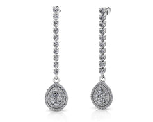 Load image into Gallery viewer, Forever Sparkling Diamond Pear Drop Earrings Diamond  with 2.48 ct.(finished) 7x5mm, 1mm, 2.3mm