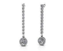 Load image into Gallery viewer, Diamond Dreams Drop Earrings Diamond  with 2.52 ct.(finished) 1.1mm, 2.3mm, 5.5mm