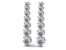 Load image into Gallery viewer, Prong Set Diamond Cascade Earrings Diamond  with 0.71 ct.(finished)