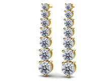 Load image into Gallery viewer, Prong Set Diamond Cascade Diamond Earrings with 2.02 ct.(finished)