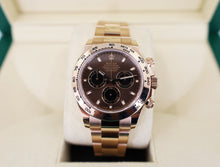 Load image into Gallery viewer, Rolex Cosmograph Daytona 40mm Chocolate Dial Everose Gold Bezel Oyster Bracelet 116505